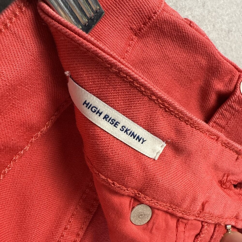 Vineyard Vines High Rise Skinny Jeans Women Size 25 Pants Cuckoo Red Hot Barbie - Picture 9 of 15